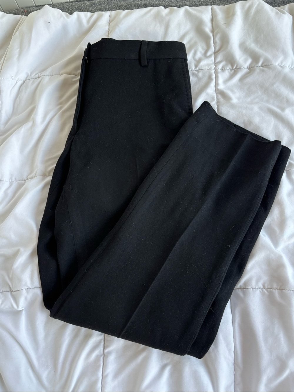 Dries Van Noten Black 100% Wool Straight Leg Trousers Size 36 FR / US 4